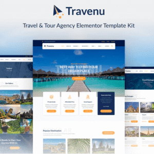 Travenu – Travel & Tour Agency Elementor Template Kit download PLR
