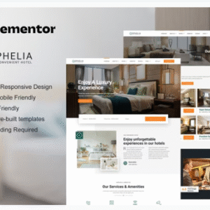 Ophelia - Hotel & Resort Elementor Template Kit download PLR