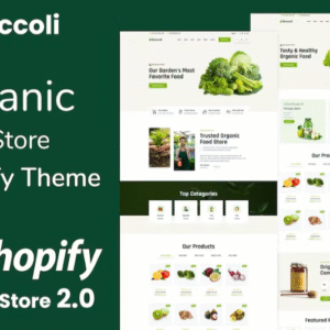 Broccoli - Organic Food Store Shopify Theme OS download PLR