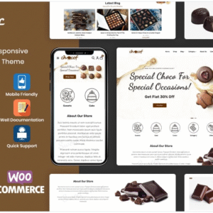 Chocof - Chocolate Sweets & Candy WordPress Elementor Theme download PLR