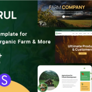 Agrul - Organic Farm Agriculture Template download PLR
