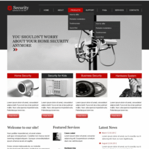 Security Responsive Website Template download PLR