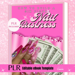 PLR eBook - Nail Business, Canva eBook Template, DFY