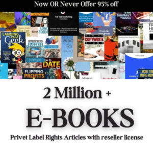 2 Million+ Ebooks + 2 Million PLR Articles Bonus with reseller rights