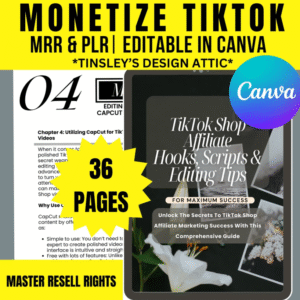TikTok Shop Affiliate Hooks and Scripts  PLR
