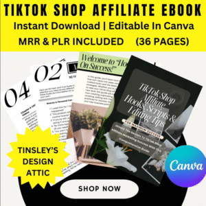 TikTok Shop Affiliate Hooks and Scripts  PLR