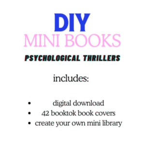 Psychological Thriller DIY MiniBooks DIGITAL PDF Printout PLR