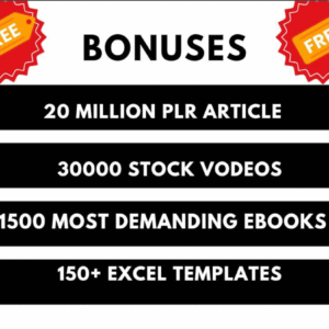 1 Million+ Ebooks + 1 Million PLR Articles Bonus with reseller rights PLR