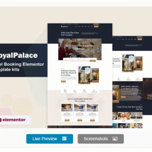 Royalpalace - Hotel Booking Elementor Pro Template Kit download PLR