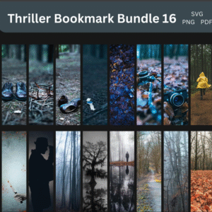 Thriller Bookmark Bundle, Horror Crime Thriller Bookmarks PLR