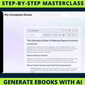 New Generate a complete eBook with AI PLR