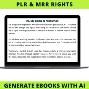 New Generate a complete eBook with AI PLR