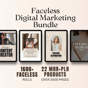 22 Faceless Digital Marketing MRR Products PLR