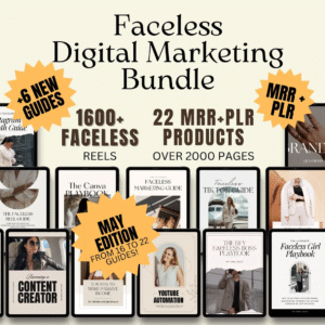 22 Faceless Digital Marketing MRR Products PLR