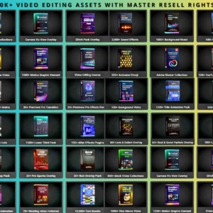 Over 100,000 Video Editing Assets Bundle 2.0 PLR