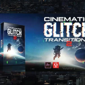 40+ Cinematic Glitch Transitions Pack for Adobe Premiere Pro PLR