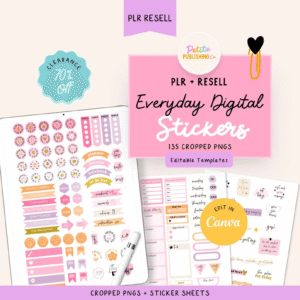 Everyday Digital Stickers, PLR