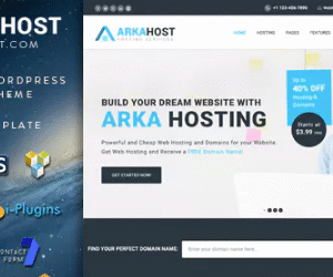 Arka Host – WHMCS Hosting, Shop & Corporate Theme download PLR